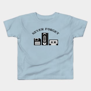 Never Forget Nostalgic 80's Cassete Tape Retro Vintage Kids T-Shirt